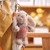 Cute Suspender Pants Rabbit Plush Toy Long Ears Rabbit Pendant Strap Bear Keychain Doll Women's Bag Hanging Accessories
