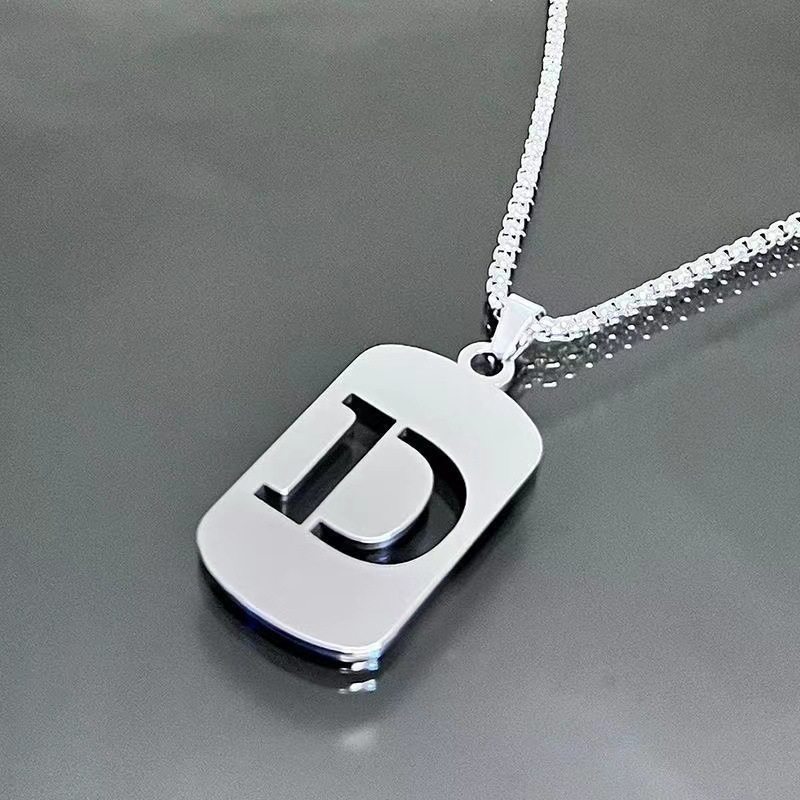 English character 26 letter necklace Taigang chain male and female student couple clothing accessories niche design simple all-match fashion