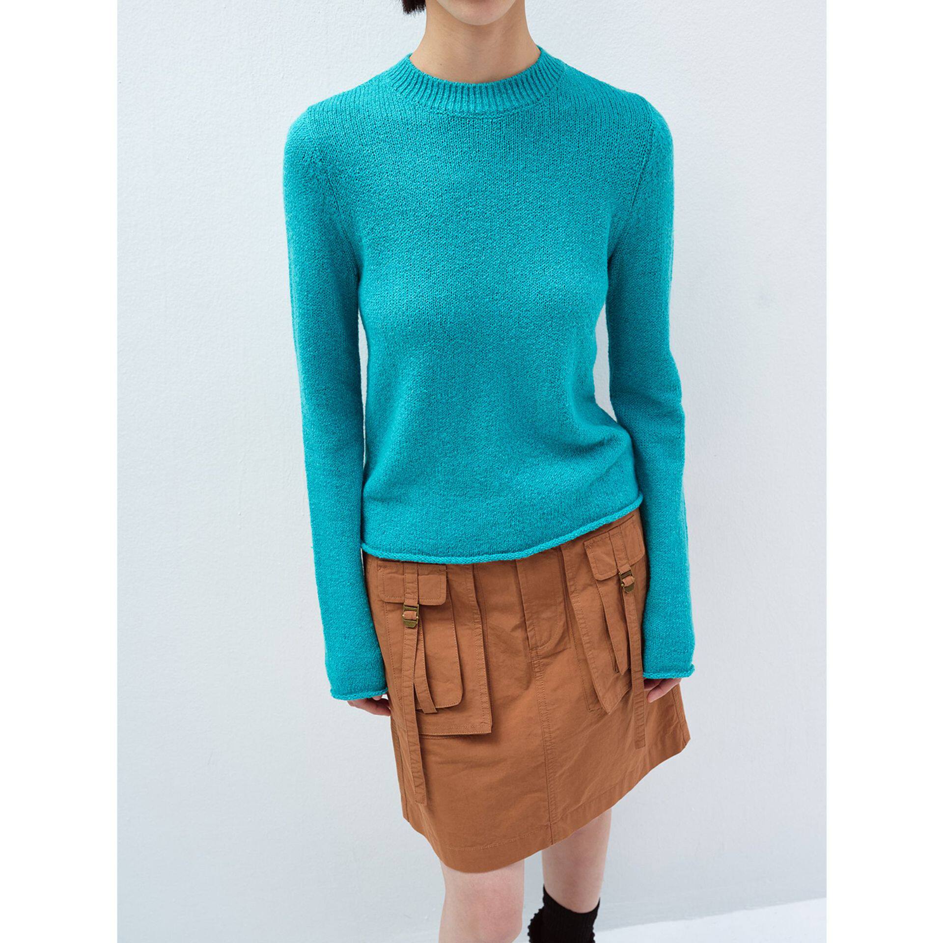 [ป้ายดำใส่ใจเวลา] เนื้อผ้าฝ้ายใหม่สีทึบสวยนุ่มเสื้อแขนยาวเสื...
