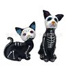 Cross-Border Direct Sales Halloween Resin Crafts Halloween Decorations Cute Little Flowers Cat and Dog Ornaments Death Festival Gifts