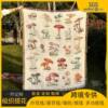 Amazon's Hottest Home Background Wall Decoration Mushroom Tapestry Outdoor Internet Celebrity Camping Blanket Custom Multi-Functional Blanket