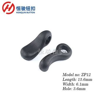 Spot supply plastic bell rope buckle small comma black adjustment spherical ball buckle pull ring button