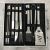 On the new stainless steel baking tool aluminum box suit baking tool combination fork shovel clip camping baking tool BBQ suit