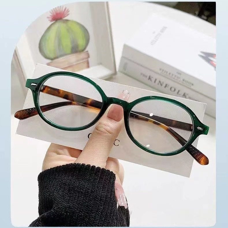 Zhang Yuanying's Same Style Nerd-Style Plain Glasses for Women, Anti-Blue Light, Small Frame, Finished Myopia Glasses Frame, Wholesale from Manufacturer
