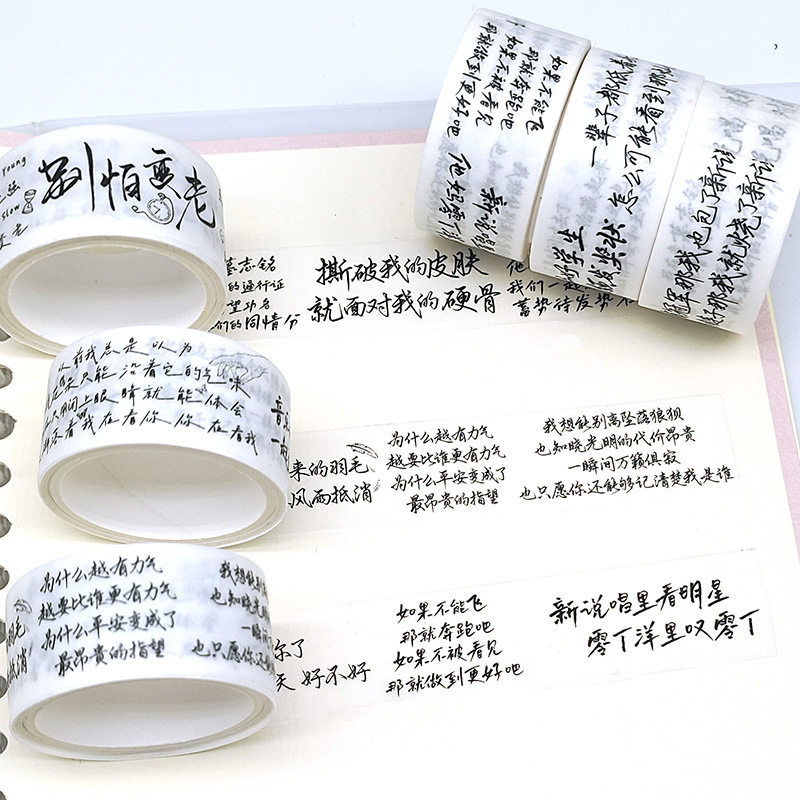 Handbook Tape DIY Transparent Pet Special Oil and Paper Character Decoration Material Cartoon Community Self-Adhesive Sticker Customization