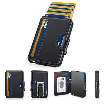 Customized Ultra-Thin Large-Capacity Metal Card Holder Normcore Rfid Anti-Theft Card Holder Portable Multi-Functional Men's Wallet