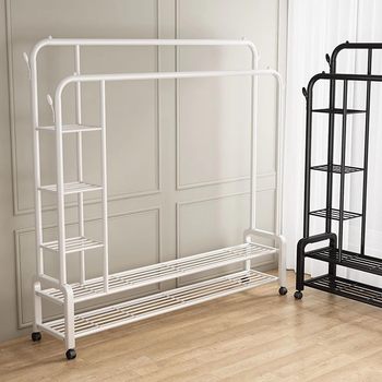 Simple drying rack bedroom floor hanger indoor clothes pole hanger dormitory floor assembly hanger wholesale