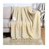 Summer Air-conditioning Blanket Knitted Blanket Houndstooth Tassel Sofa Blanket Small Blanket Bed End American Wool Nap Blanket