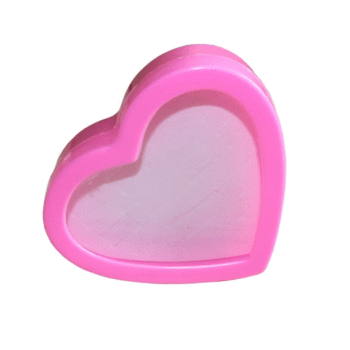 New 12-hole Pink Heart Ring Box Children's Cute Jewelry Packaging Box Princess Jewelry Packaging Box Ring Box