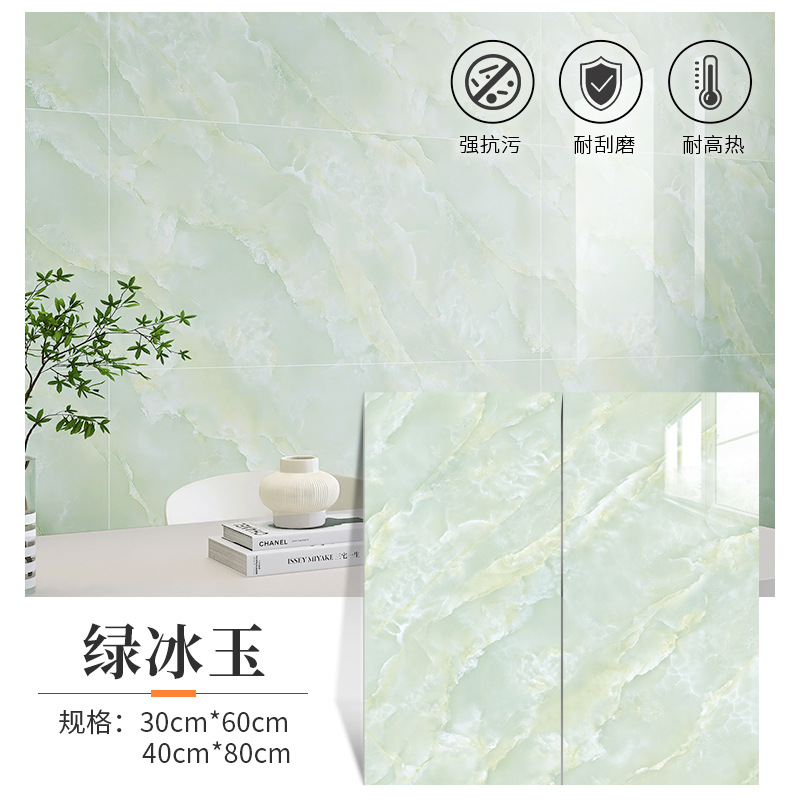 厨房防潮仿瓷砖墙贴大理石墙纸仿铝塑板翻新耐脏防撞防油自粘墙贴