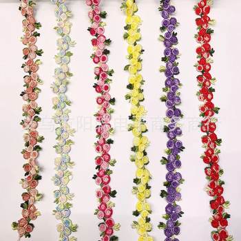 Factory direct dyed color polyester lace DIY necklace lace clothing accessories flowers spot supply
