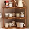 Kitchen Corner Storage Rack Corner Storage Rack Desktop Cup Display Rack Tea Set Display Rack Cup Rack