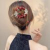 Light luxury orchid tassel twisted hairpin back head autumn and winter New lazy buckle ancient style bride frog clip