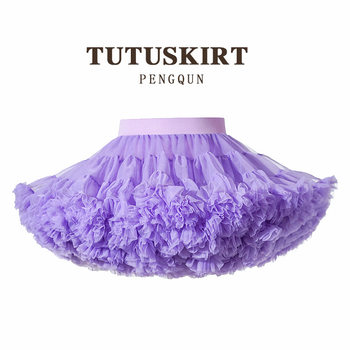 Tutu skirt ເດັກນ້ອຍ princess tutu skirt ຕາຫນ່າງເຄິ່ງຍາວ convex skirt 2 ເຄື່ອງນຸ່ງຫົ່ມເດັກນ້ອຍຂ້າມຊາຍແດນ