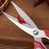 Manufacturer's Stainless Steel Household Multi-Functional Scissors, Powerful Kitchen Tailor's Scissors, Student Handmade Art Scissors, Red Scissors