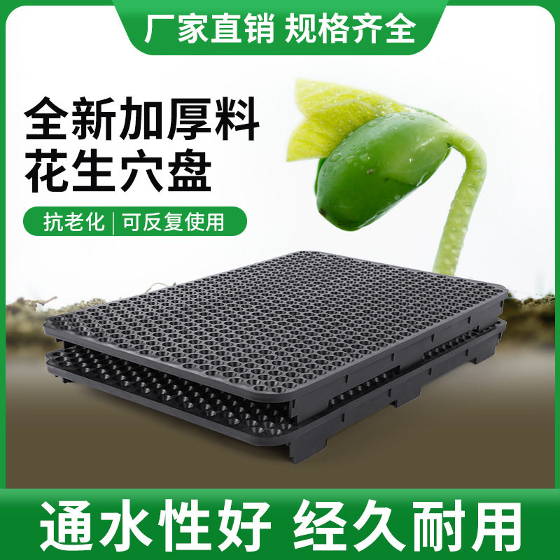 Plastic peanut bud planting box hydroponic box sprout seedling tray black peanut bud plug tray soilless cultivation hydroponic basket