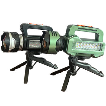 Cross-Border New Strong Light Searchlight Outdoor Multi-Functional Lighting Led Flashlight Long-Range Waterproof Rechargeable Portable Light