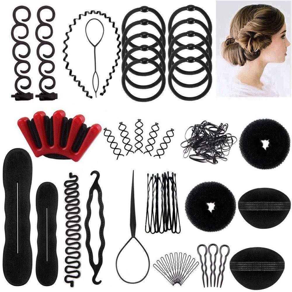 European and American hair supplies hair curler suit hair pulling pin ball head flower bud hair styling tool combination hair accessories