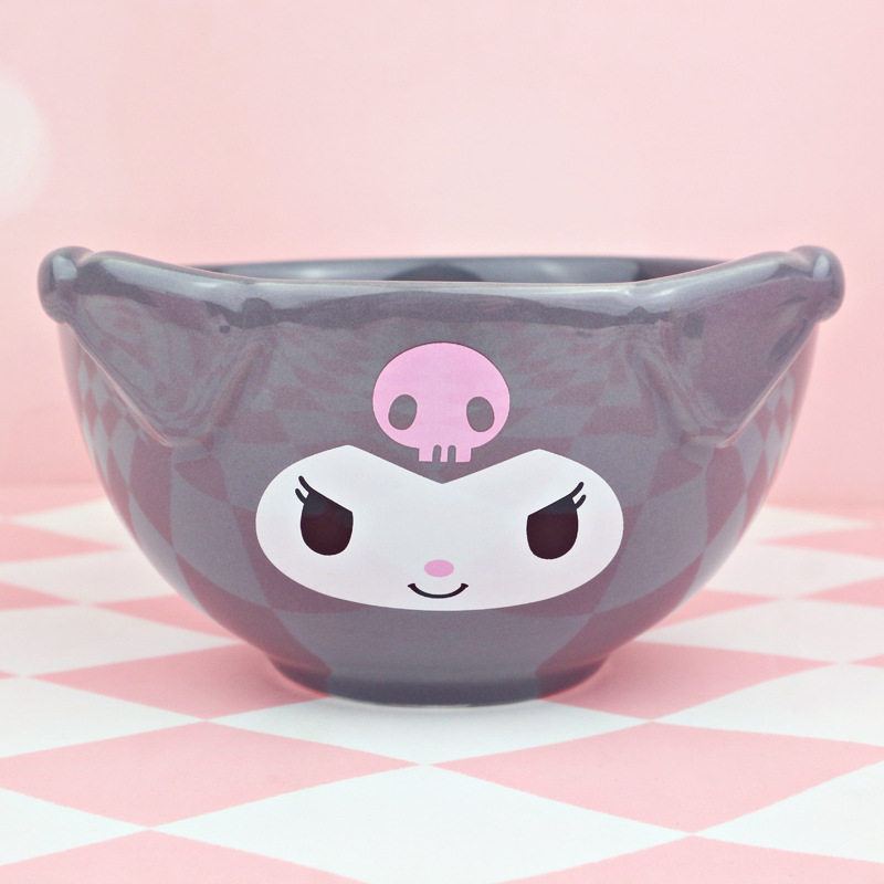Gujiesz HelloKitty Ceramic Bowl Household Cute Cartoon Sanrio Shape Tableware Girl's Heart Rice Bowl
