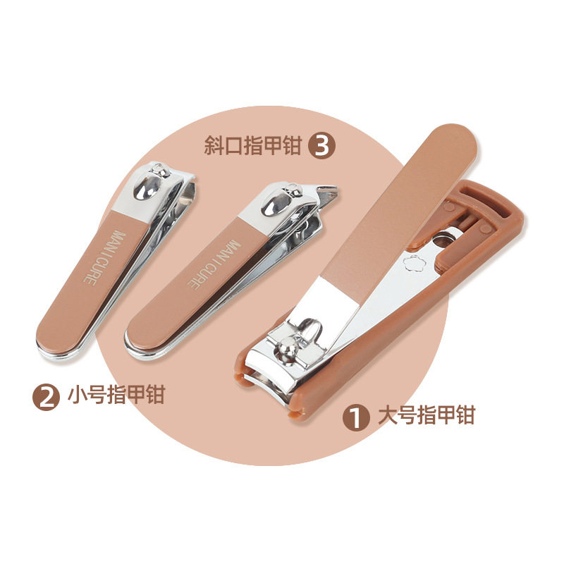 Cross-Border Suitcase 8-Piece Nail Clipper Set Anti-Splash Nail Clipper Portable Manicure Tool Nail Clipper Set