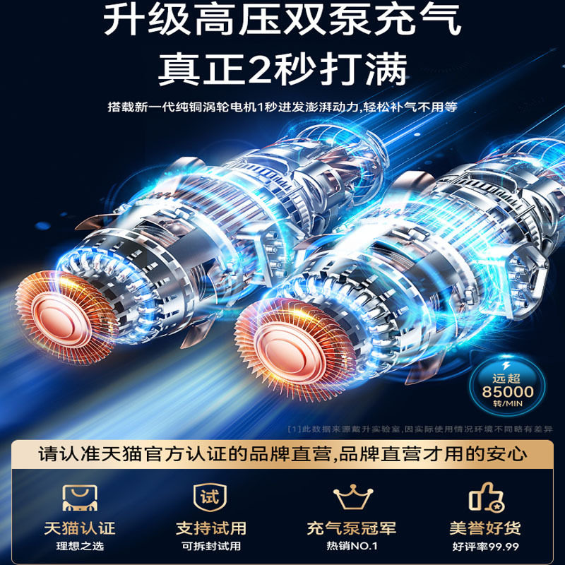 Car Wireless Air Pump Car Air Pump USB Power Bank Car Tire Air Pump Lithium Battery Air Pump