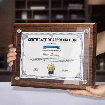 Lace Walnut Color Honor A3 Business License Study Straight Edge Walnut Color Photo Frame Frame