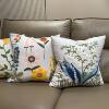 New Towel Embroidered Pillowcase, Pastoral Style Home Sofa Pillow, Can Be Equipped with Core Bedside Cushion, Office Waist Pillow