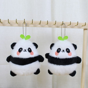 Internet Celebrant Cute Panda Pendant Plush Toy Doll Little Panda Bag Pendant Keychain Doll Wholesale