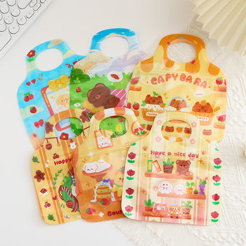 Cartoon portable ziplock bag cute biscuit nougat fruit bag snack food sealed bag special-shaped mini packaging bag