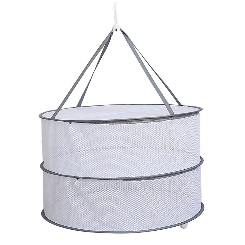 CH Folding Clothes Basket Household Multi-Layer Tile Clothes Hanging Artifact Socks Underwear Underwear and Underwear Multi-Function Drying Net Bag