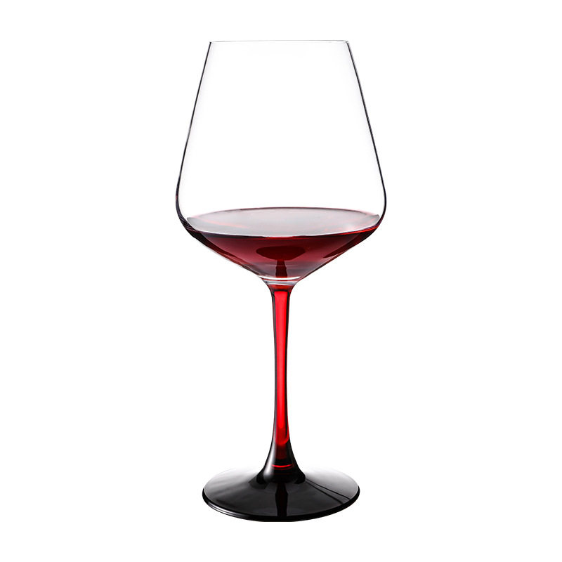 Red Bow Tie Burgundy Wine Glass Accessible Luxury Crystal Glass Goblet Red Wine Glass Big Belly Wine Glass High-End Set