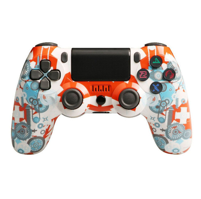 Private Model Cross-Border P4 Controller P4 Wireless Bluetooth Vibration Game Controller with Light Bar Vibration Pc360Ps3 Full Function