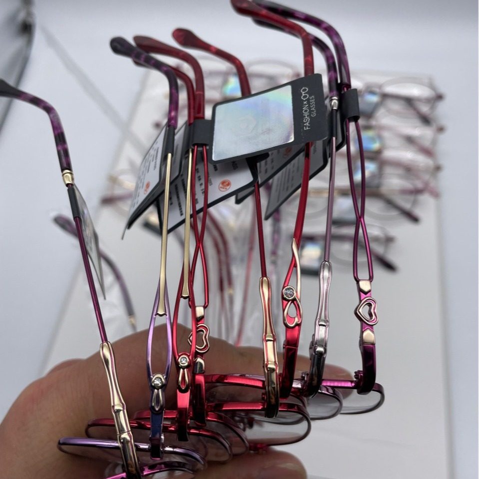 Brand Surplus Pure Titanium Lenses Women's Full-Frame Business Brushed Myopia Eyeglass Frames Wholesale