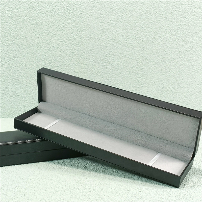 In stock long watch leather box flip leather watch rectangular box Shenzhen manufacturer in stock long watch box