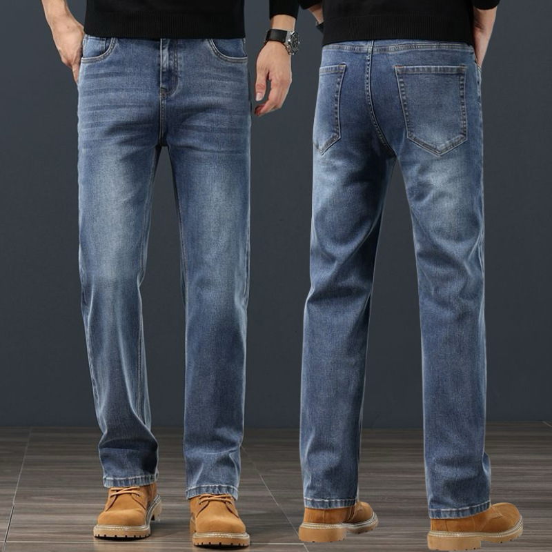 Quần Nam Chất Liệu Jean Bò Big Size Ngoại Cỡ Hàng Mùa Xuân Thu Đông Trung Niên