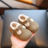 Baby Girl Birkenstock Shoes Winter Fleece-Lined Kidsren's Cotton Shoes Soft Sole Baby Toddler Shoes Girls Furry Shoes Boys Shoes