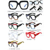 L97394 new large-frame anti-Blue-ray glasses plain-looking slim glasses frame ins trendy flat glasses for women's eyes