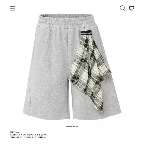 Baggy Detachable Square Towel Sweatpants Unisex Trendy Loose Gray Sports Shorts Summer Casual Knee-Length Shorts