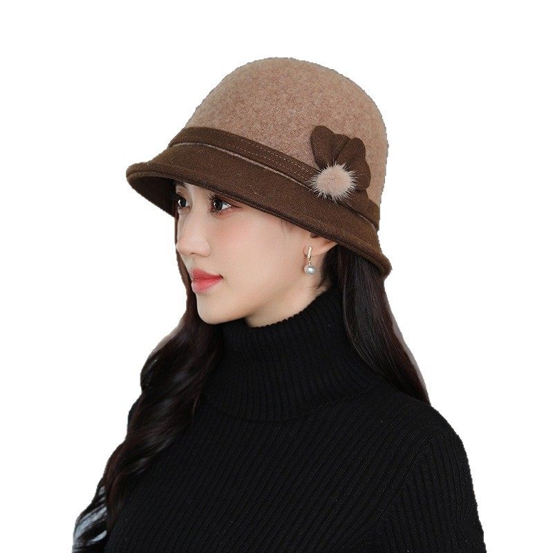 羊毛呢渔夫帽子女秋冬天保暖优雅英伦复古盆帽礼帽气质百搭韩版潮,淘宝优惠券,粉丝福利购,淘宝优惠卷