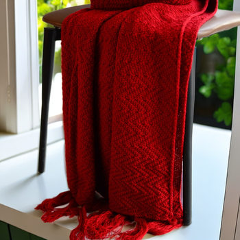 A5 Water Ripple Knit Blanket Solid Color Casual Blanket with Tassels Versatile Bed Runner Hotel Decorative Blanket Striped