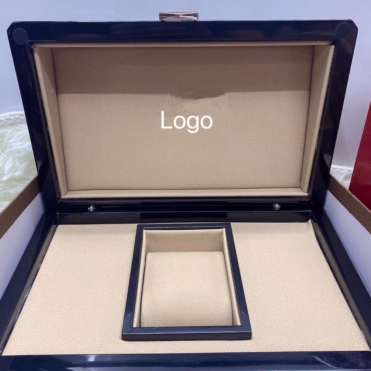 Pp Wooden Watch Box Baidafeili Watch Box Packaging Box Storage Box with Instructions Handbag Full Set