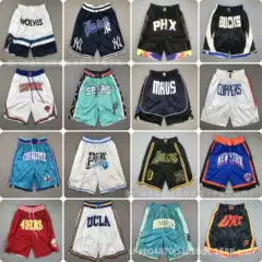 Dense Embroidered Pocket Pants Lakers Clippers Hornets Duke 49ers Knicks Warriors Mavericks Embroidered Basketball Pants