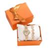 2 pcs/set Spring and Summer Ladies New Love Aurora Dial Diamond Watch Bracelet Gift suit Birthday Gift