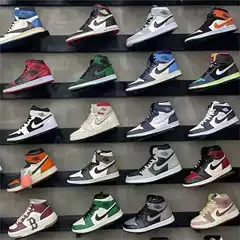Wholesale Original AJ1 High Top Black Obsidian Smoke Gray Basketball Shoes Unisex Skate Shoes Couple's Fashion Sneakers Top-Grain Leather