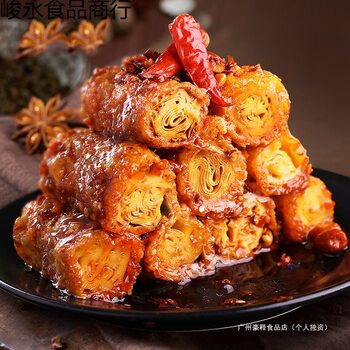 Spicy and Fragrant Spicy Tofu Rolls, Casual Snack Rolls, Spicy Tofu Dried Tofu, Small Package Vegetarian Meat Tofu Dried Tofu