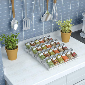 Cross-border acrylic seasoning rack spice rack four-layer drawer seasoning bottle storage rack