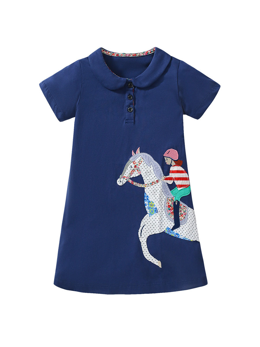 Children's Dress, Cartoon Girls' Dress, New Summer Girls' Short-sleeve Dress