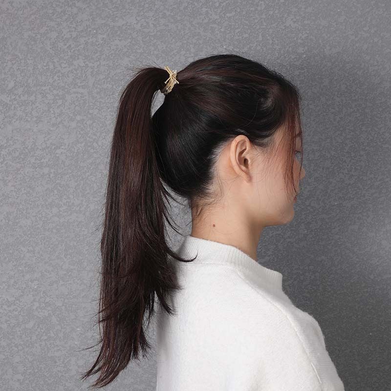 Hand-woven pearl hair band women's high-grade ins head rope ball head small fragrance hair rope large elastic rubber band