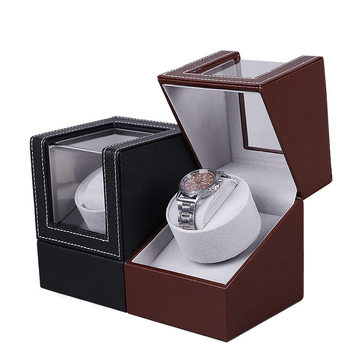 Leather Watch Box Mechanical Watch Automatic Winding Watch Shaker Watch Box Single-Head Electric Motor Watch Shaker Watch Turner