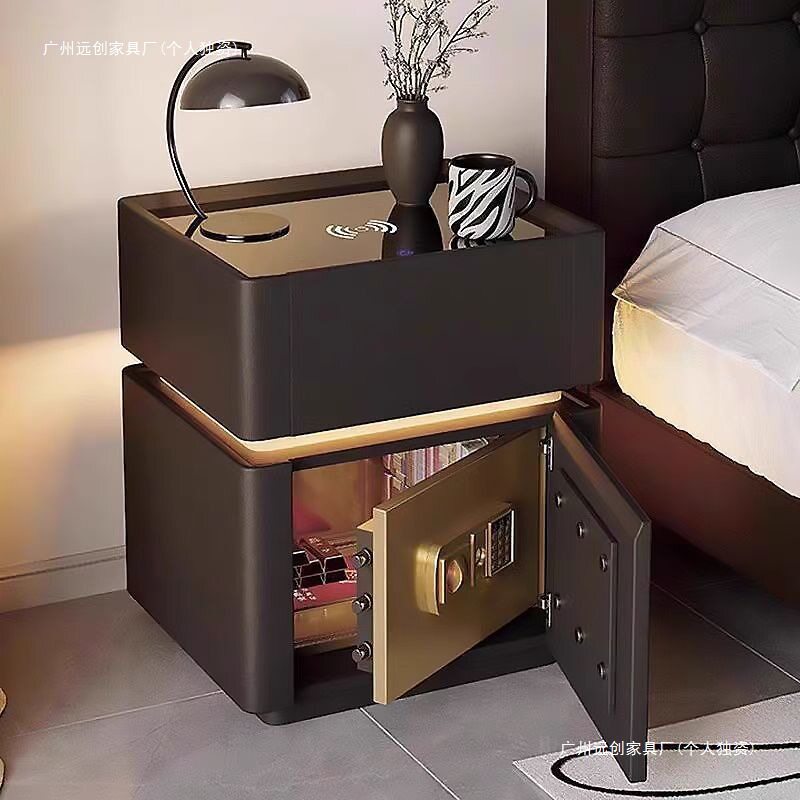 Household Multifunctional Smart Bedside Table Safe Integrated Simple Modern Bedroom Storage Locker Bedside Cabinet